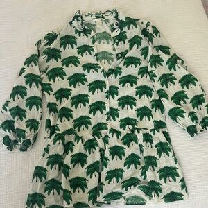 Green Palm Tree Print H&M dress